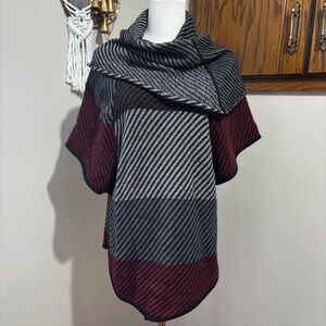 CHELSEA & THEODORE OVERSIZED KNIT PULLOVER SWEATER WITH COWL NECK Size Small